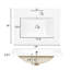 Meuble-lavabo simple 24 po, meuble-lavabo compact, comptoir en céramique, quincaillerie dorée, style rétro, salle de bain-595509222