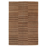 Designers Reserve Wool Striped Area Rug in Brown