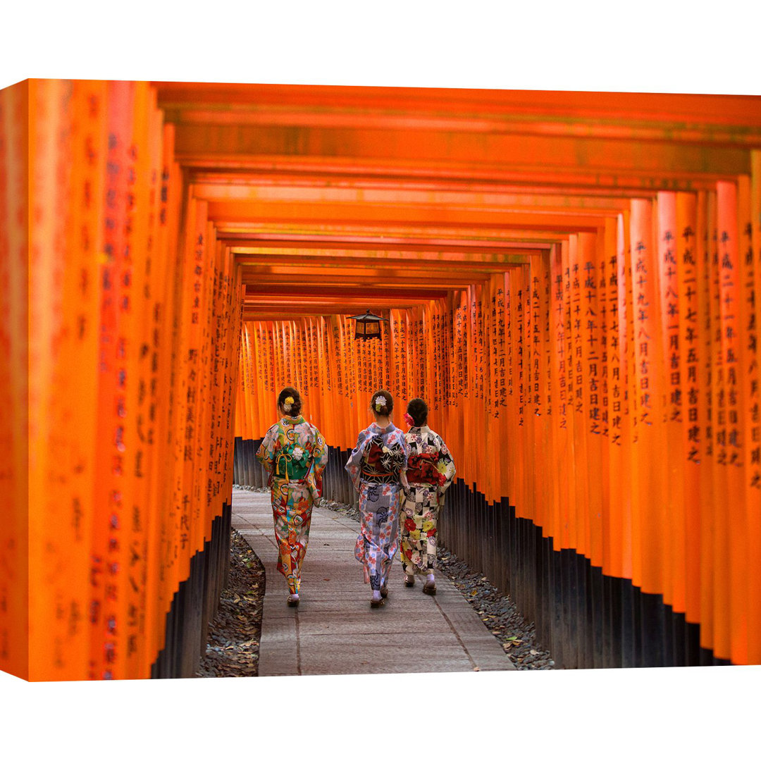 Leinwandbild Fushimi Inari Shrine, Kyoto von Pangea Images