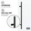 Cabine de douche coulissante sans cadre avec verre transparent de 3/8 po et base Elan classe E 48 po x P 36 po x H 82 po-1423359866-1423359869