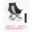 Chaise de camping rembourrée et pliante