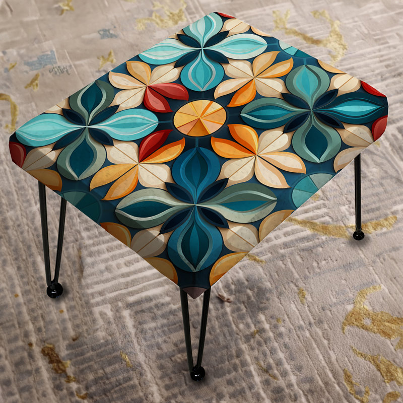 Inner Harmony Exploration Mediation - Ikat Rectangle Ottoman