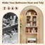Armoire de rangement pour salle de bain autoportante avec portes en acrylique Ahart-1584735278