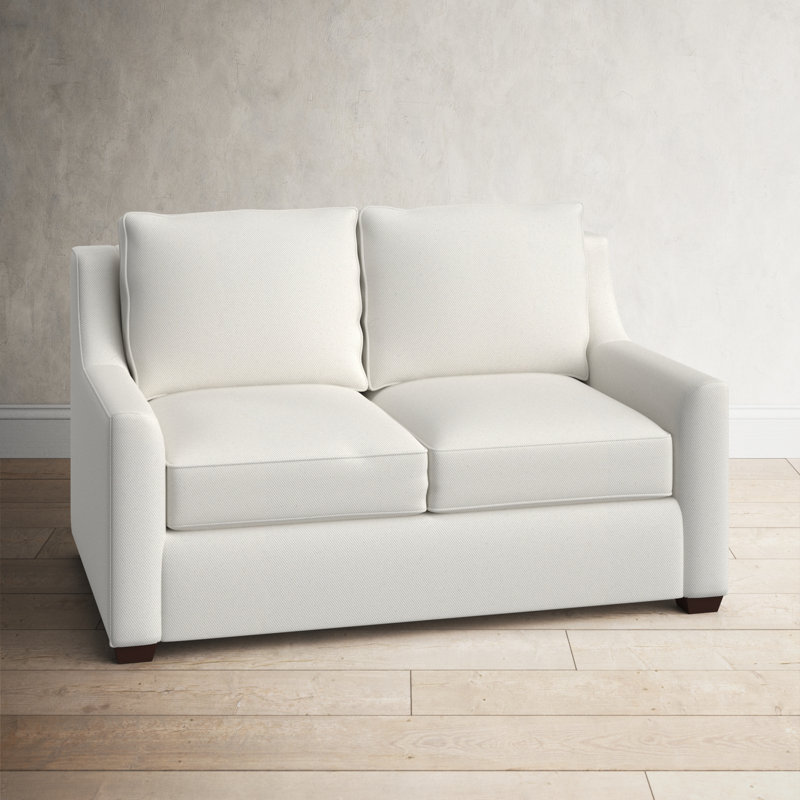 Gemi Upholstered 56.5'' Sofa, Classic Bleach White Twill