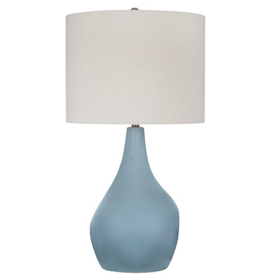 Lampe de table en céramique avec abat-jour blanc cassé Rawlins