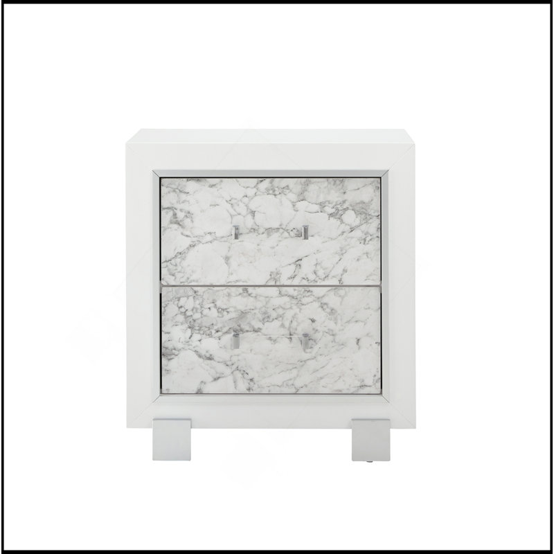 MARBLE WHITE NIGHTSTAND