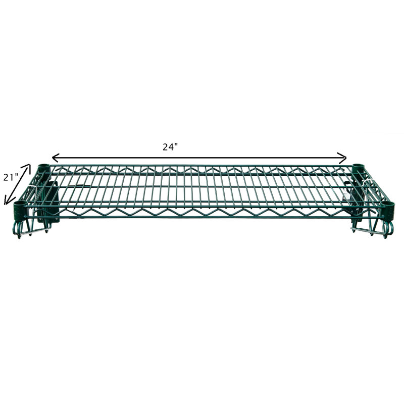 Tablette murale verte en fil époxy H 24 po x l 21 po, H 24 po x l 21 po