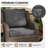 Outdoor 4'' Replacement Cushion Set Back Cushion With Retaining Clip-105494420-105494418