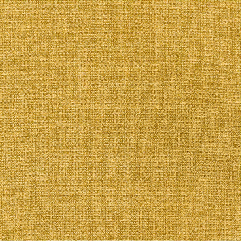 Banc d'appoint capitonné en tissu jaune moutarde
