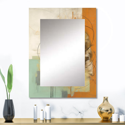 Encre liquide jaune orange captivant - miroir décoratif en marbre, grand miroir mural jaune, impression d'art en métal