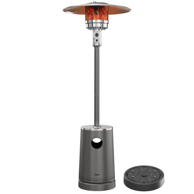Chauffe-terrasse portatif 50 000 BTU avec brûleur double couche en acier inoxydable Eeast Oak