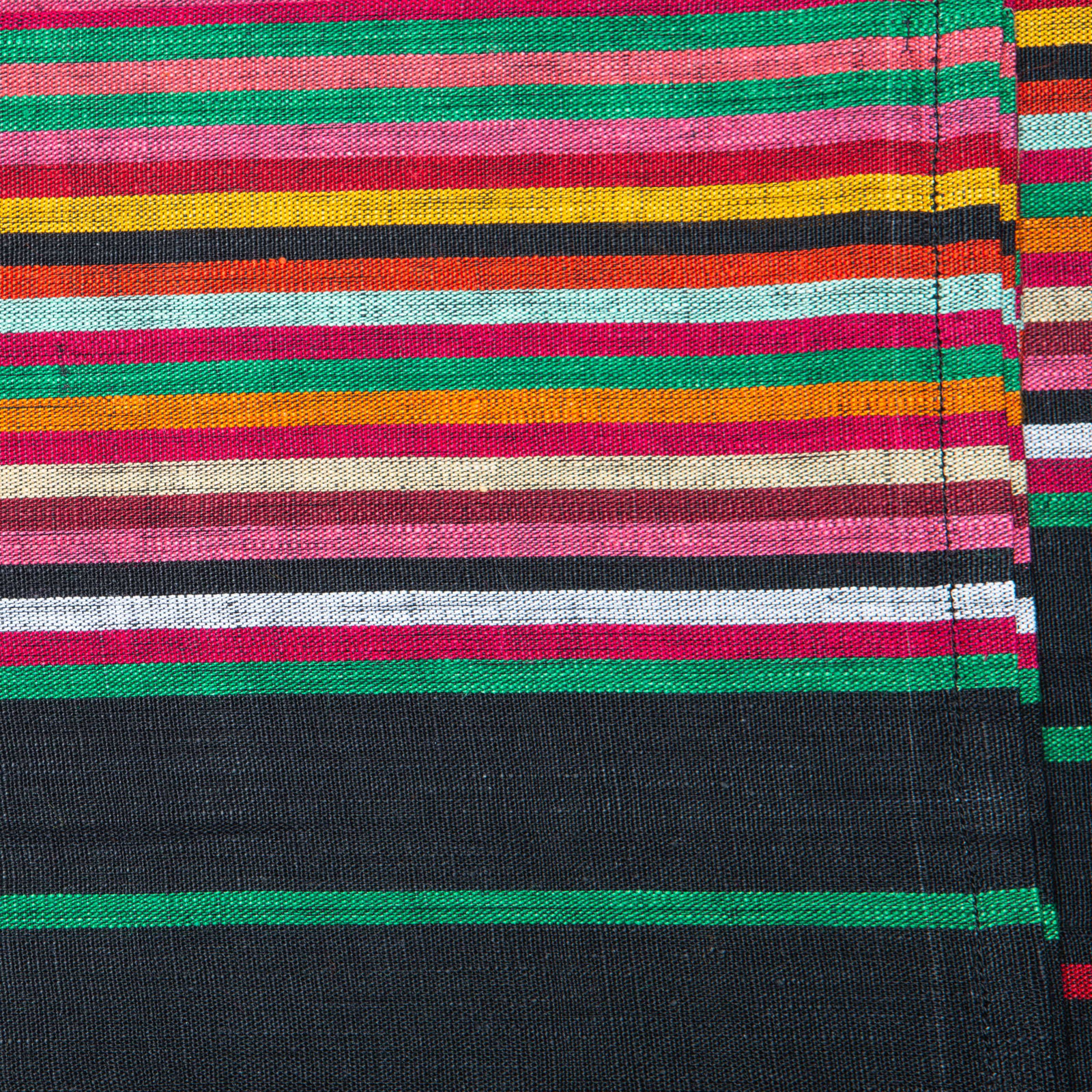 Linen Napkin, Black/Blue/Red