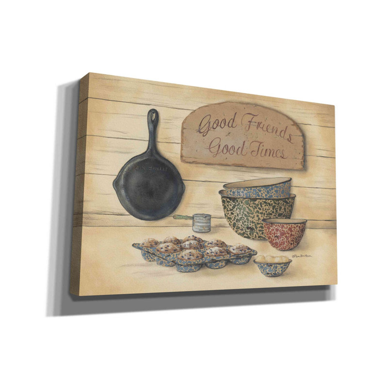 «Good Friends» par Pam Britton, art mural sur toile, H 18 po x l 26 po x P 0,75 po