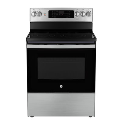 Cuisinière électrique à convection autoportante 30 po avec friteuse sans préchauffage Ge - Jcb840êtes