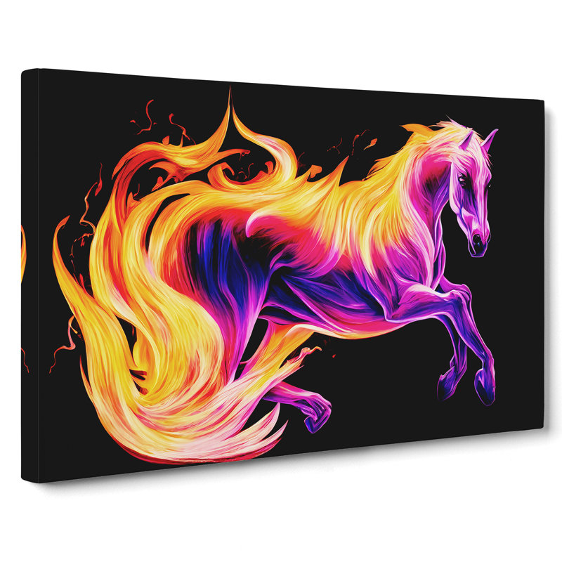 Revered Horse Abstract - Wrapped Canvas, 35cm H x 50cm W x 3cm D