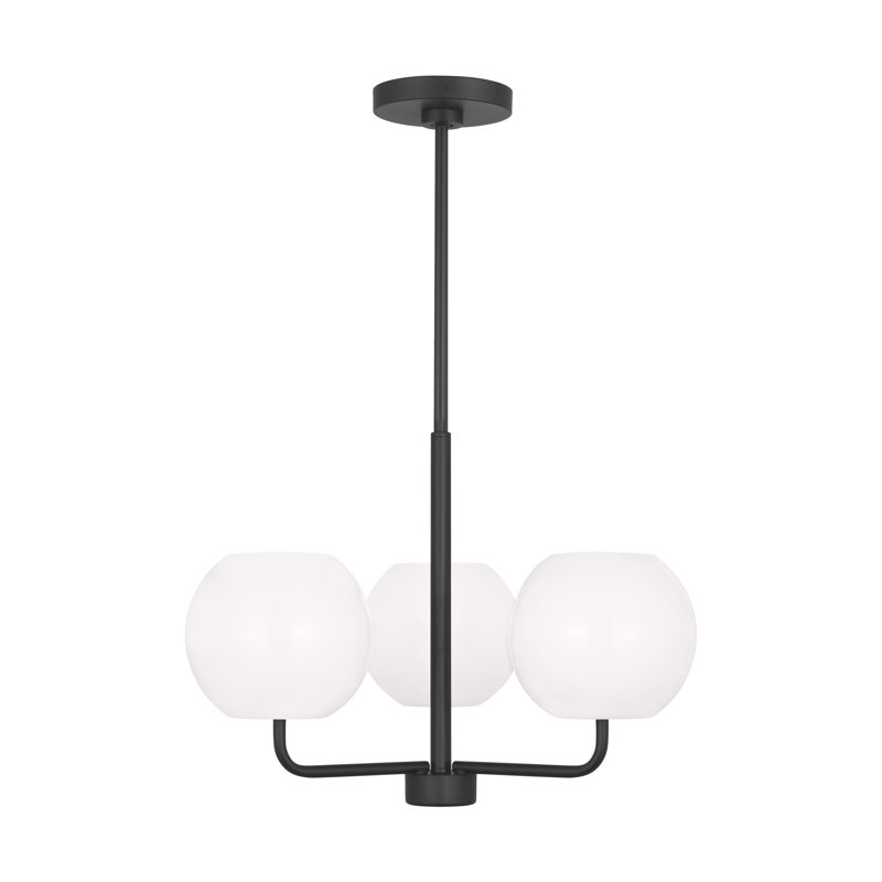 Lustre 3 lumières Jorund, Noir mat, Non