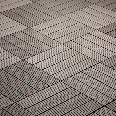 Helios 12'' L x 12'' W Composite Interlocking Deck Tile in Gray