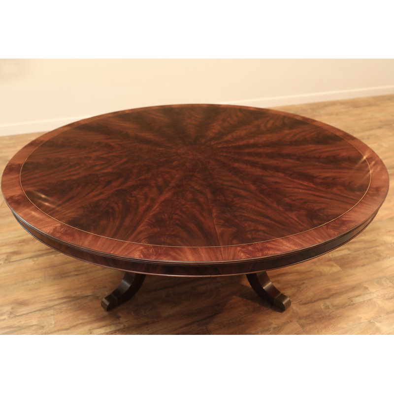 Round Mahogany Wood Dining Table