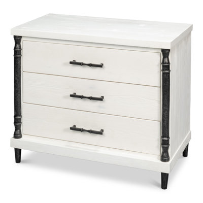 Elegance 3 - Drawer Solid Wood Nightstand