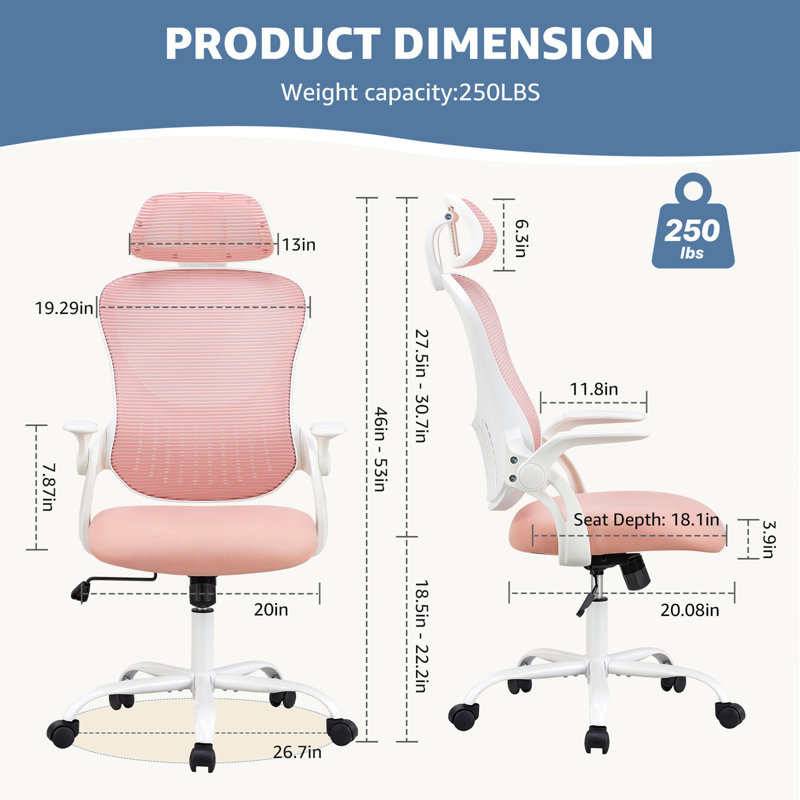 Chaise de bureau, Pink