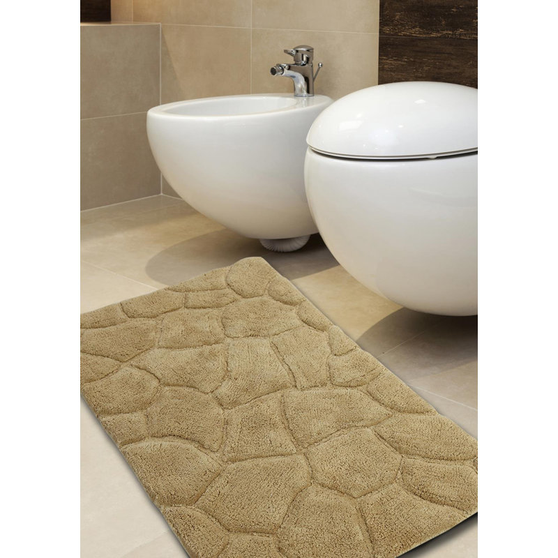Tapis pour salle de bain Troxell, Beige
