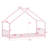 Kids Metal Bed Frame with Frame House Silhouette-129020733
