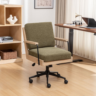 Camelo Solid Wood Swivel Task Office Chair