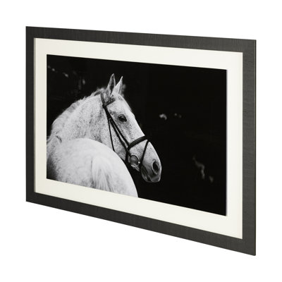 Bridled Beauty by KaCee Erle a Hand Embelished Textured Framed Art Print Matted under Glass
