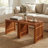 Oneridge Rectangular Teak Solid Wood Outdoor Side Table , 19.25 " W 14.75 " D