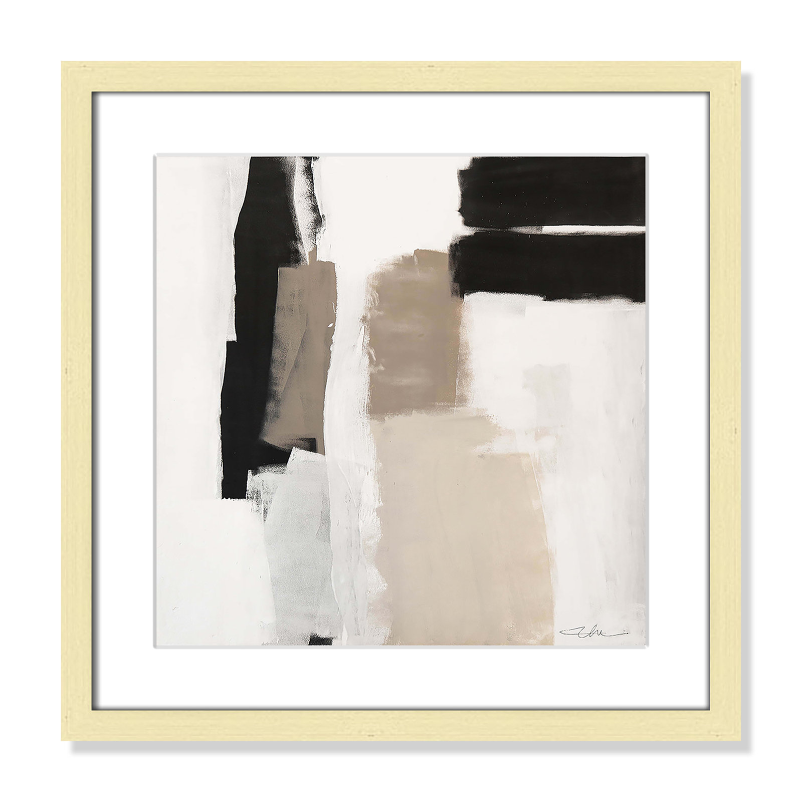 Earth Scapes II-A Print by Casa Fine Arts, 17" H x 17" W x 0.75" D, Gold Box Framed
