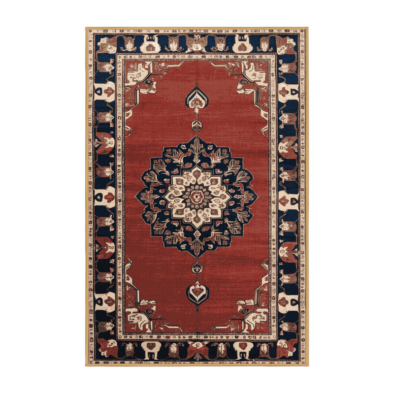 Tapis brun lavable à la machine, Rectangle de 5 pi x 8 pi