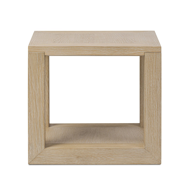 Thomas End Table-Dark Anthracite Oak Veneer, Bleached Oak