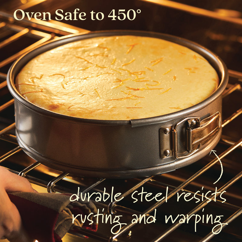 Anolon Advanced Bakeware Nonstick Round Springform Pan, 9 Inch, Gray