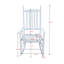 Chaise berçante en bois massif blanc - vous procure une sensation de confort avec un siège et des accoudoirs larges et un dossier à lattes robuste. Facile à assembler. Chaise en bois avec limite de poids de 250 lb, fabriquée en bois franc