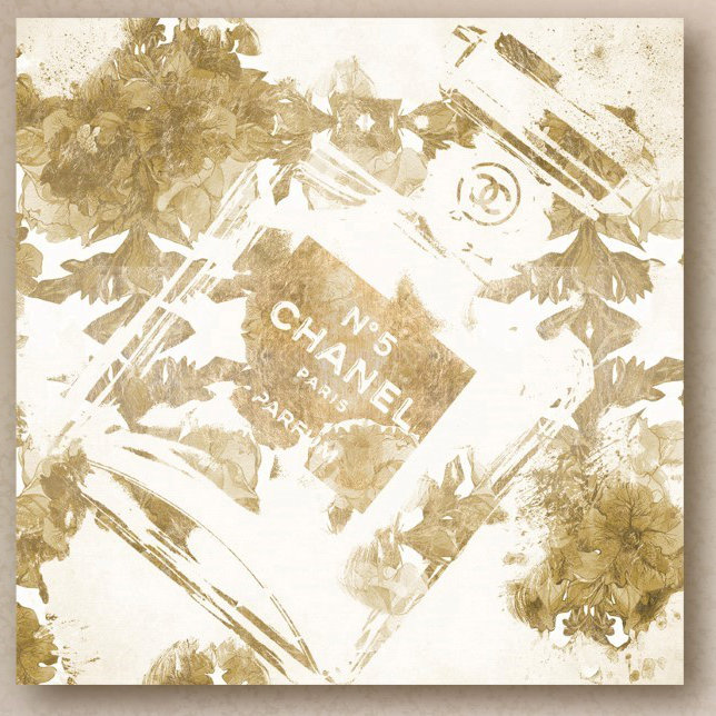« gold fleur odeur v2 » par oliver gal, impression sur toile tendue, H 36 po x l 36 po x P 1,5 po