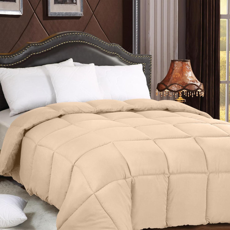 Édredon pour grand lit, housse de couette toutes saisons, édredon de lit en duvet synthétique avec languettes d'angle, lavable à la machine