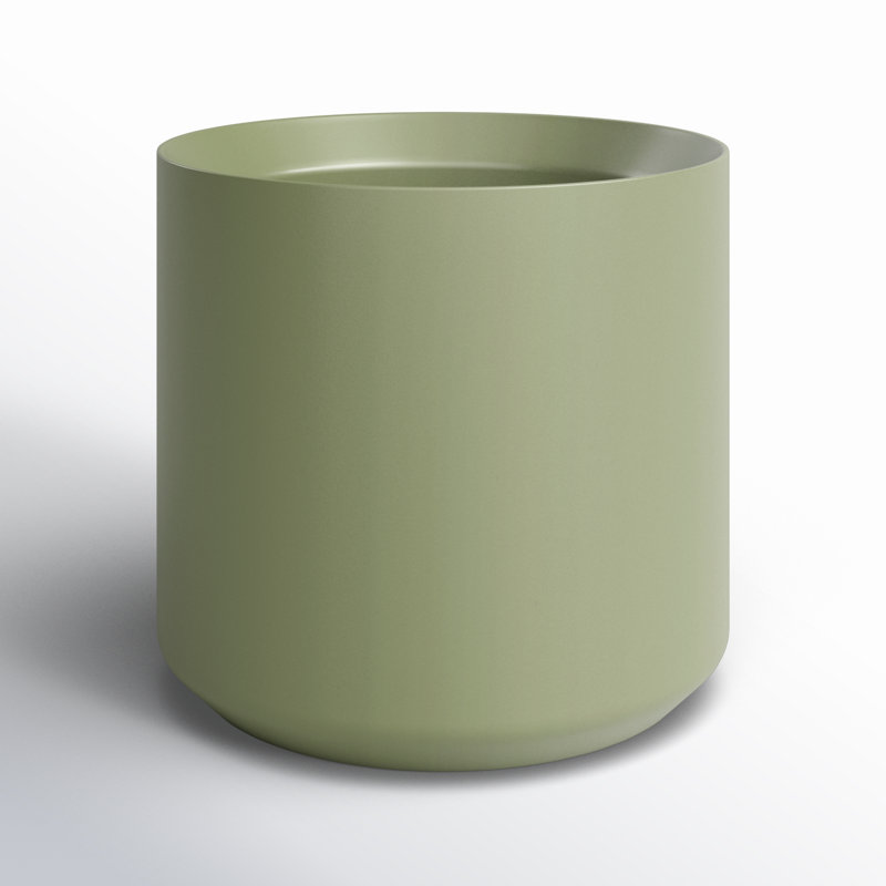 Parsons Handmade Ceramic Pot Planter, Green, 9" H x 8.5" W x 8.5" D