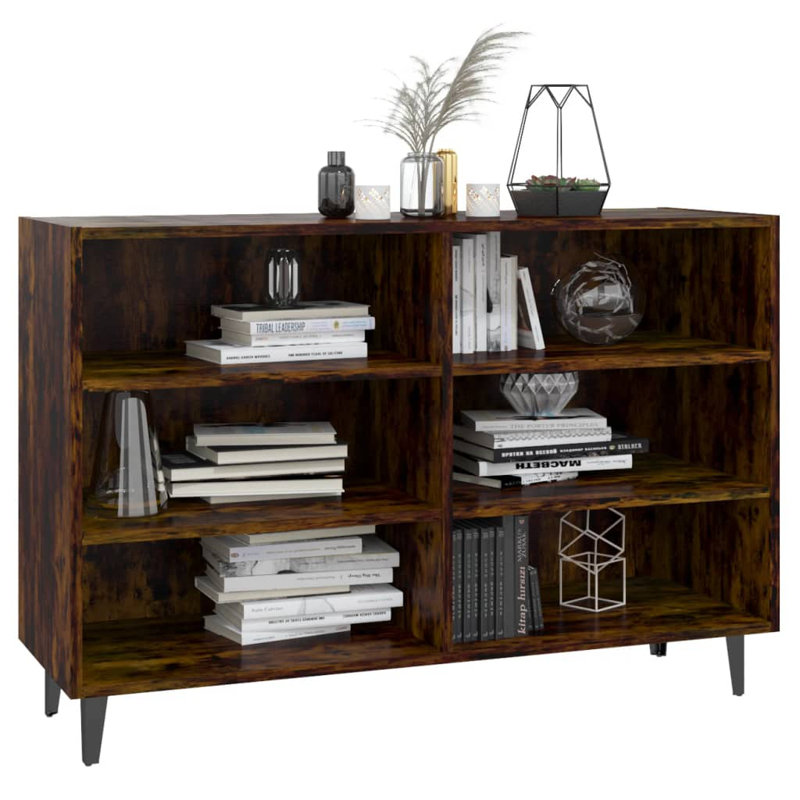 Ayanti 70cm H x 103.5cm W Bookcase, Smoked Oak
