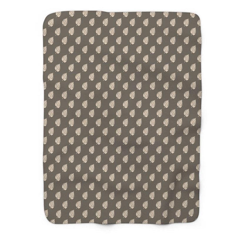 Comfy Leaves - 1 pièce Sherpa Premium, Grand lit