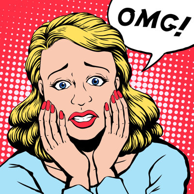 «Woman Says Omg», impression sur toile