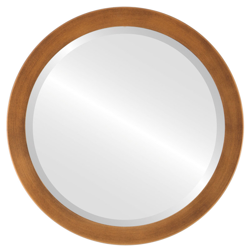 Barden Wood Frame Round Wall Mirror, 20" x 20"