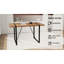 Ensembles de table de salle à manger en MDF gris brun moderne avec chaises en suède pour la maison