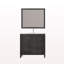 Meuble-lavabo moderne avec lavabo 35,5 po, armoire de rangement pour salle de bain avec portes à fermeture douce et 3 tiroirs, noir Munich