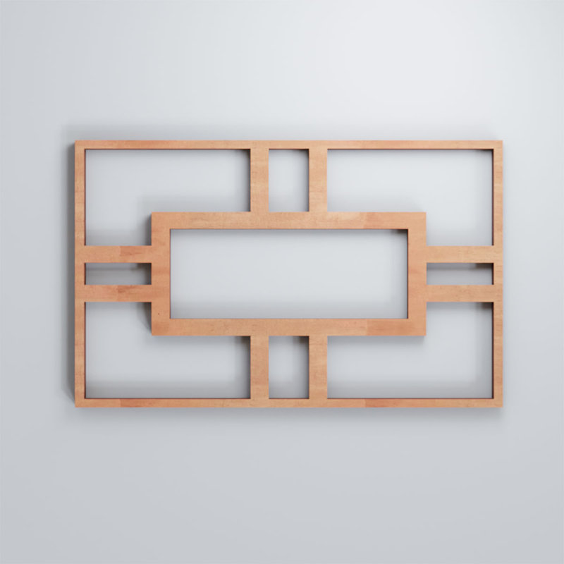 Hastings Decorative Fretwork Wood Wall Panels, Cherry, 23 3/8"H x 15 1/2"W x 3/8"D