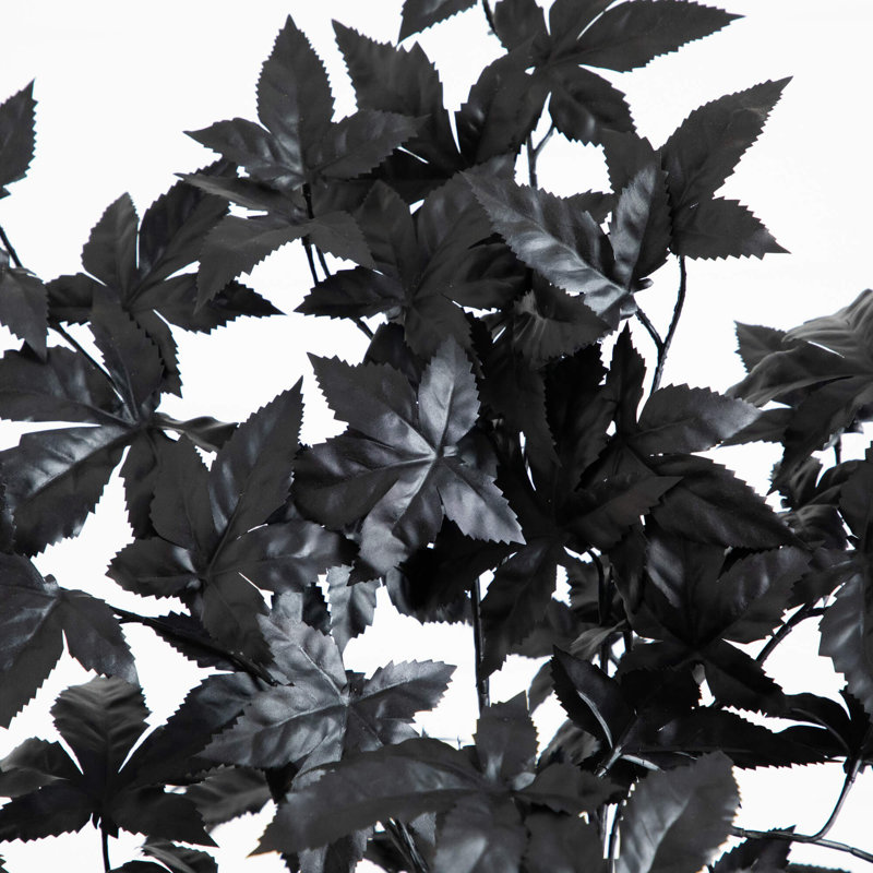 Artificial Halloween Black Maple Tree With Natural Trunk, 72" H x 25" W x 25" D