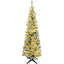 Sapin de Noël artificiel mince de 5 pi avec 110 lumières DEL chaudes et 294 pointes pour la décoration de Noël