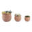 Set Of 3 Pottery And Clay Planters With Ribbed Design Crafted From Durable Earthenware Material For Decorative Functional Appeal In Versatile Rounded Silhouette Ideal For Indoor Or Outdoor Display-645520729