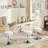 Modern Swivel Adjustable Height Accent Stool-992397486
