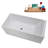 59" Streamline Soaking Matte White Stone Resin Freestanding Tub And Tray With Internal Drain In Polished Chrome