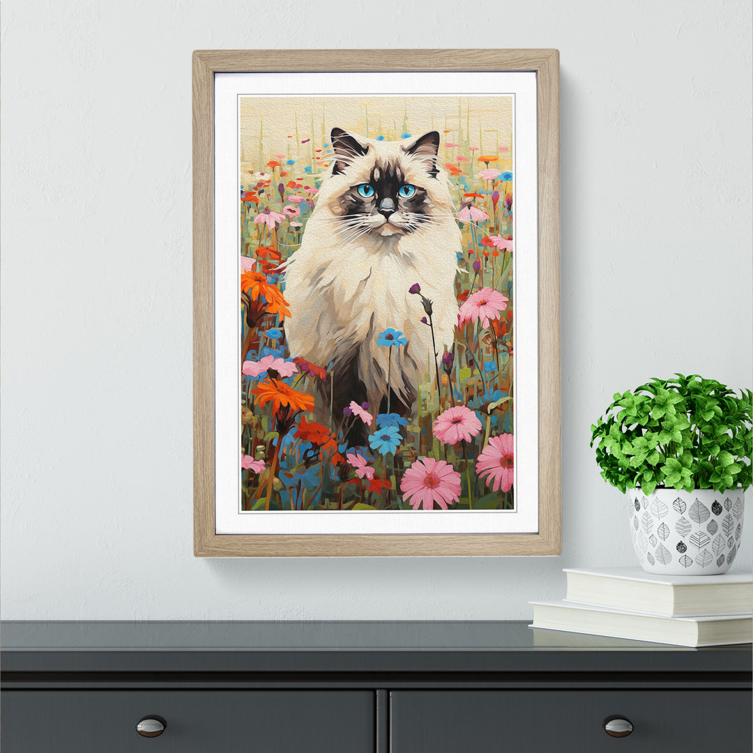 Ragdoll Katze Farbfeld - Druck